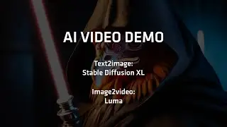 Stable Diffusion XL and Luma Dream Machine demo ai video