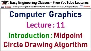 CGMM Video 11 : Midpoint Circle Drawing Algorithm Introduction in Hindi/English