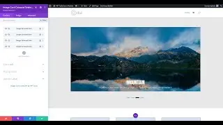 Mountains Slider With Text Overlays Layout For Divi Image Card Carousel