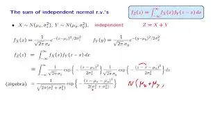 L12.4 The Sum of Independent Normal Random Variables