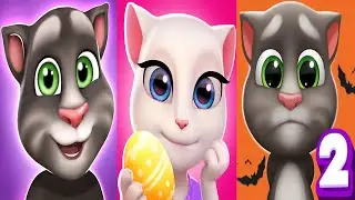 My Talking Tom vs Talking Tom2 vs My Talking Angela |Angela Brick Breaker Gameplay 2024 Ep3990