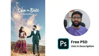 Save the Date Image Editing in Photoshop | Free PSD