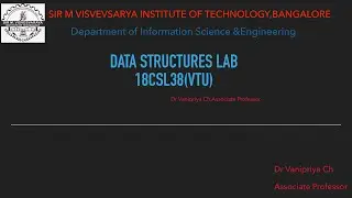 18CSL38 Data Structures Lab Program 1 (Part 1)