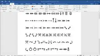 Arrows in word