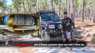 how to respool winch & 4x4 winch tips