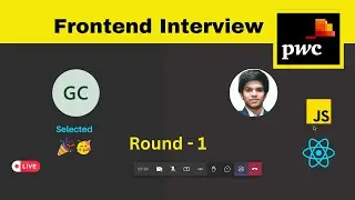 PWC - Big4 ReactJs Frontend Interview |  🎉 Selected | (Round-1) | Mid-Senior #javascriptinterview