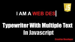 Typewriter With Multiple Text Custom Javascript || Javascript || Javascript Tutorial || Javascript