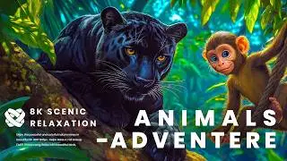 ANIMAL ADVENTURE - 8K HDR 60FPS Dolby Vision - With Healing Music (Colorfully Dynamic)