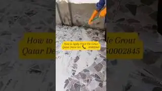 How to Apply Floor Tile Grout | Qatar Decor Art #shorts