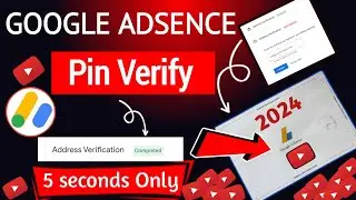 How to verify google adsense pin in 2024 | Address Pin Verification In Adsense