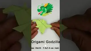 Origami Godzilla #paperart #diy #origami #origamist