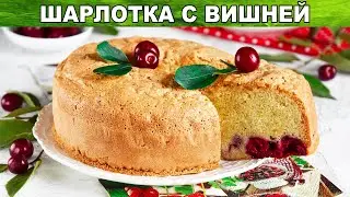 КАК ПРИГОТОВИТЬ ВИШНЕВУЮ ШАРЛОТКУ С ВИШНЕЙ В ДУХОВКЕ? Быстрый и простой пирог к чаю