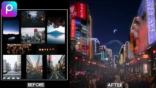 Edit Photo PicsArt Manipulation | Neon City Of Japan | PicsArt Tutorial