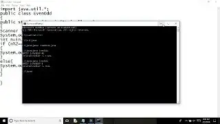 Java: Program for check the number is Even or Odd. [CMD]