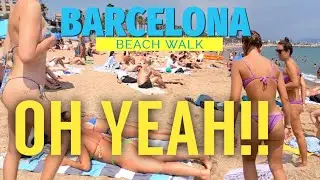 4K BEACH WALK You will not believe what we found in Barcelona.