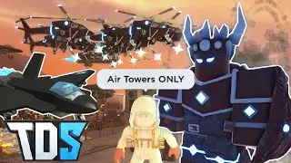 Solo Fallen Mode ONLY using Air Towers (with supports) | TDS Roblox