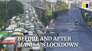 Normally crowded streets of Philippine capital Manila deserted amid month-long Covid-19 lockdown