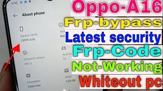 OPPO A16  frp bypass without pc 100% #ahnron