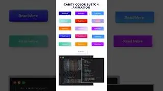 37/100 HTML/CSS/JS Animation: Candy Color Button Animation 👍👍👍 #htmlcssanimation #short