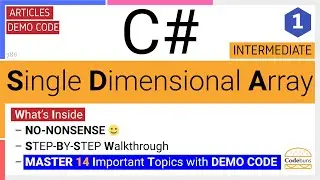 C# Single Dimensional Array | 1D | C# One Dimensional Array | Syntax | Declaration | Initialization