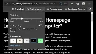 How to use Microsoft edge reading mode in windows 10 computer