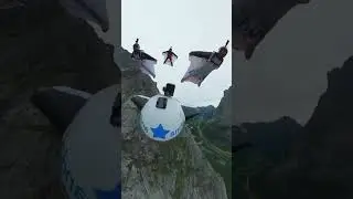 Group of Wingsuiters Does Base Jumping in Norway - 1351493-1