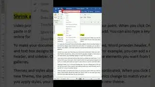 MS-Word Trick: How to Automatically Shrink a Word Document By One Page.