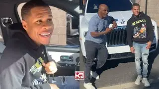 Devin Haney Leaves Mike Tyson HotBoxin' Show In His Rolls Royce Truck