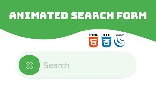 Animated search form using HTML, CSS, and jQuery