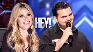 This Guy SHOCKS With BIG Frank Sinatra Voice And FLIRTS With Heidi Klum! | America's Got Talent