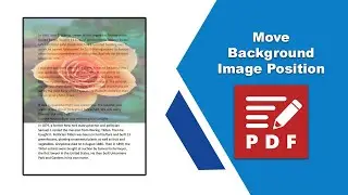 How to move a background image position in a pdf file in PDF-XChange Editor