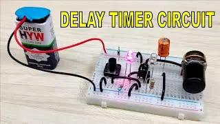 Adjustable Auto On Off delay timer circuit on Breadboard || 555 Timer IC