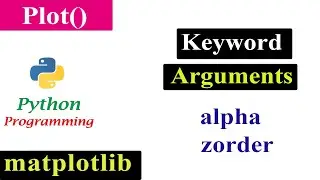 Alpha And Zorder in Plot Function | Keyword Arguments | Matplotlib