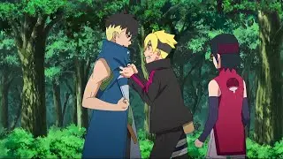 Kawaki briga com Boruto pela maneira que ele parou a guerra