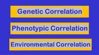 Genetic Correlation in Animal Breeding | Phenotypic Correlation | Environmental Correlation