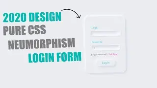 2020 UI Design Trend Neumorphism Login Form || Only HTML & CSS || #Neumorphism