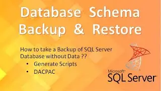 How to take Database Schema Backup in SQL server || SQL Database Schema Backup || Ms SQL