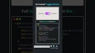 🔘 Animated Toggle Button 2025! ✨ | Interactive JS Animation in 60 Seconds||