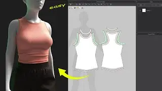 How to make simple Tank Top in Marvelous Designer/Clo3D