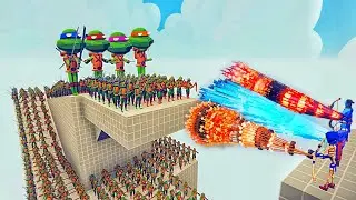 100x NINJA TURTLES +4x GIANT vs EVERY GOD - Totally Accurate Battle Simulator TABS