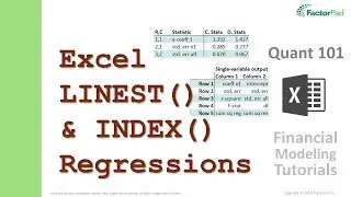 Customize a regression with LINEST and Excel INDEX Functions