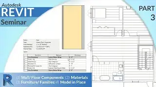 Revit Intro Tutorial - Wall Components, Materials, & Importing Families - Part 3