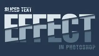 Sliced Text Effect In Photoshop | Text Slice | Photoshop Tutorial | Layer Mask