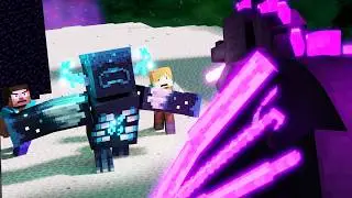 Warden VS Ender Dragon - EPIC FIGHT - (Minecraft Animation Movie)