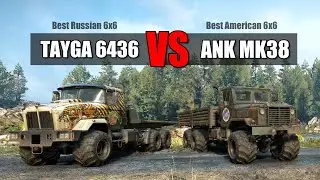 Snowrunner ANK MK38 New Tires vs Tayga 6436 | Best American 6x6 vs Best Russian 6x6