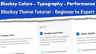 Blocksy Colors - Typography - Performance | Blocksy Theme Tutorial - Beginner to Expert