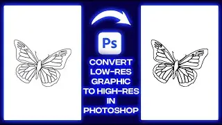 Convert Low Res Graphic to High Res in Photoshop #shorts #tutorial #graphicdesign