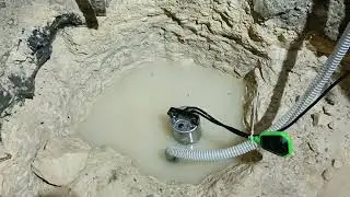 Первая вода с моего колодца. Мощь насоса после ремонта.