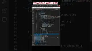 How To Create Triangle Shape using HTML  and CSS