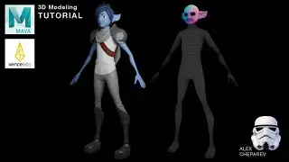 Easy 3D Character Modeling in Maya - Part 3 - Head